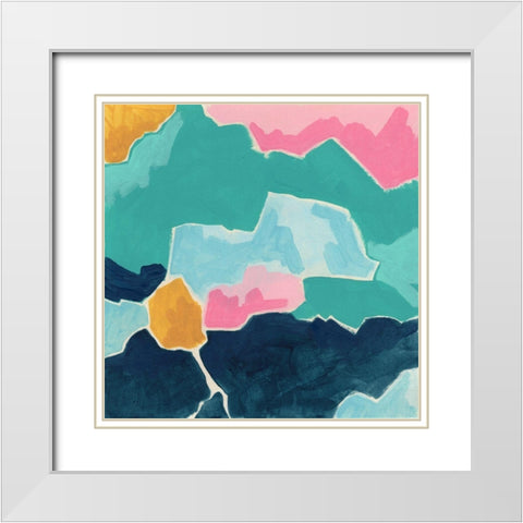 Candyscape II White Modern Wood Framed Art Print with Double Matting by Vess, June Erica