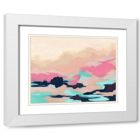 Calypso Coast II White Modern Wood Framed Art Print with Double Matting by Vess, June Erica