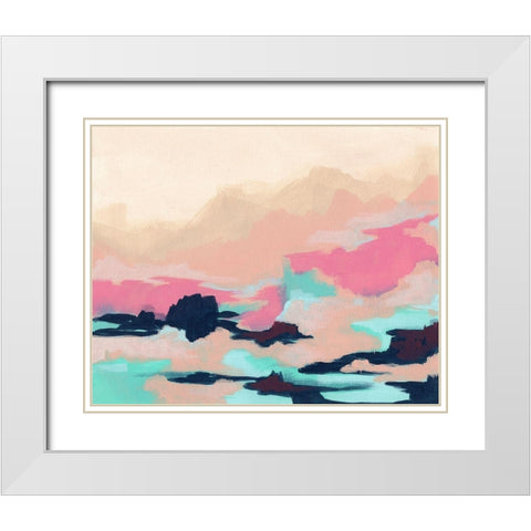 Calypso Coast II White Modern Wood Framed Art Print with Double Matting by Vess, June Erica