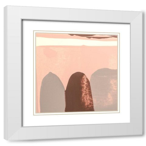 Aurora II White Modern Wood Framed Art Print with Double Matting by Aryai, Sia