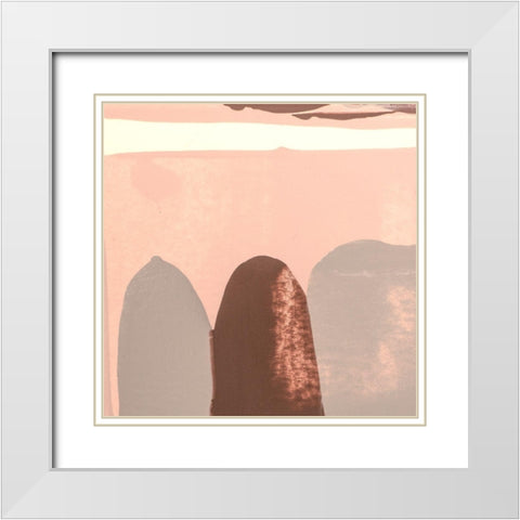 Aurora II White Modern Wood Framed Art Print with Double Matting by Aryai, Sia