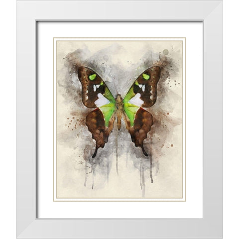 Natural Abstraction I White Modern Wood Framed Art Print with Double Matting by Robertson, Leda