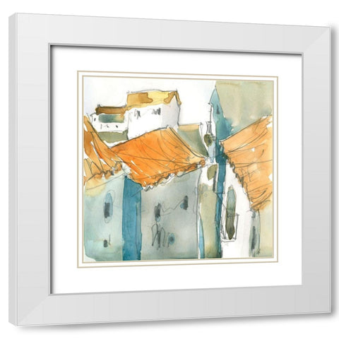 Nerja Moment I White Modern Wood Framed Art Print with Double Matting by Dixon, Samuel