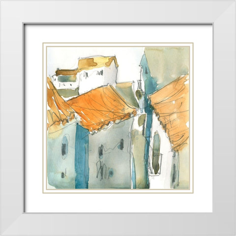 Nerja Moment I White Modern Wood Framed Art Print with Double Matting by Dixon, Samuel