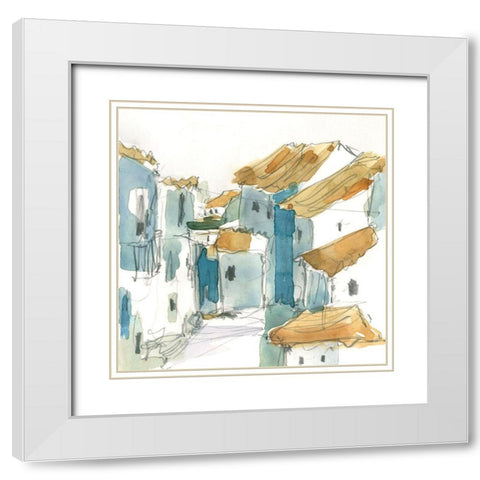 Nerja Moment II White Modern Wood Framed Art Print with Double Matting by Dixon, Samuel