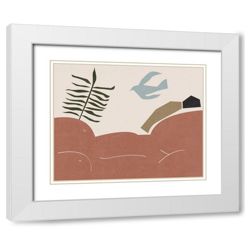 Other Land I White Modern Wood Framed Art Print with Double Matting by Wang, Melissa