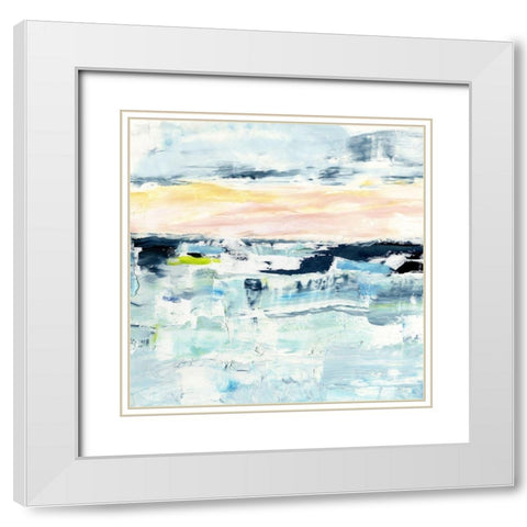 Pastel Mirage II White Modern Wood Framed Art Print with Double Matting by Harper, Ethan