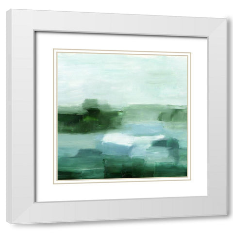Verte Horizon II White Modern Wood Framed Art Print with Double Matting by Harper, Ethan