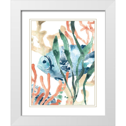 In the Kelp II White Modern Wood Framed Art Print with Double Matting by Vess, June Erica