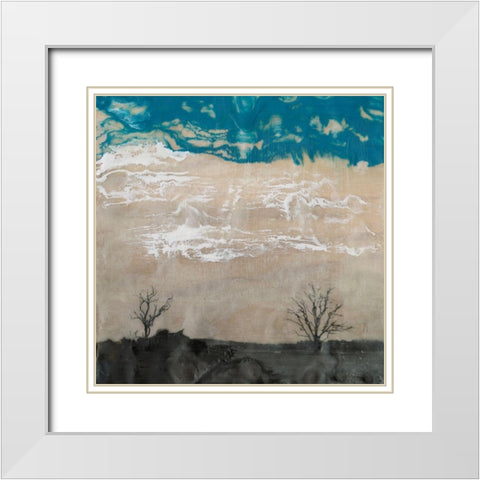 Two Trees I White Modern Wood Framed Art Print with Double Matting by Ludwig, Alicia