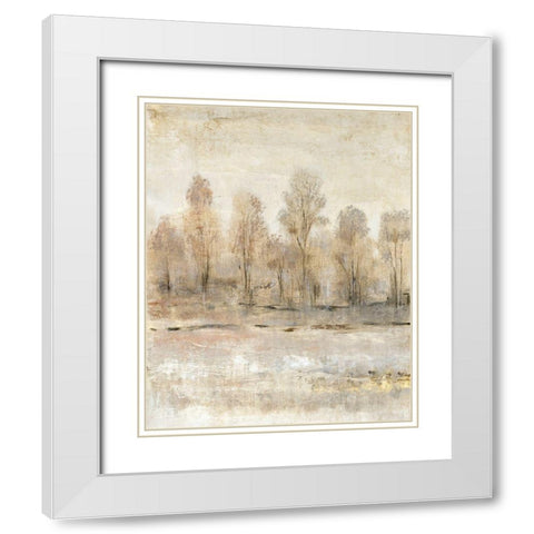 Peaceful Forest I White Modern Wood Framed Art Print with Double Matting by OToole, Tim