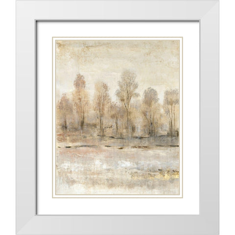 Peaceful Forest I White Modern Wood Framed Art Print with Double Matting by OToole, Tim