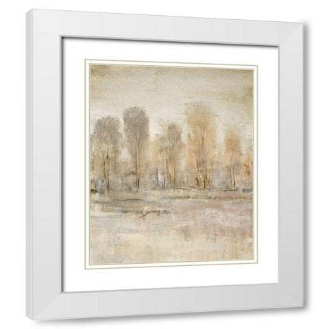 Peaceful Forest II White Modern Wood Framed Art Print with Double Matting by OToole, Tim