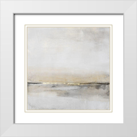 Horizontal Flow I White Modern Wood Framed Art Print with Double Matting by OToole, Tim