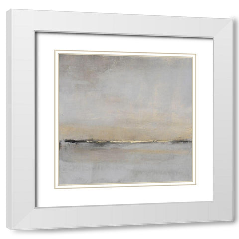 Horizontal Flow II White Modern Wood Framed Art Print with Double Matting by OToole, Tim