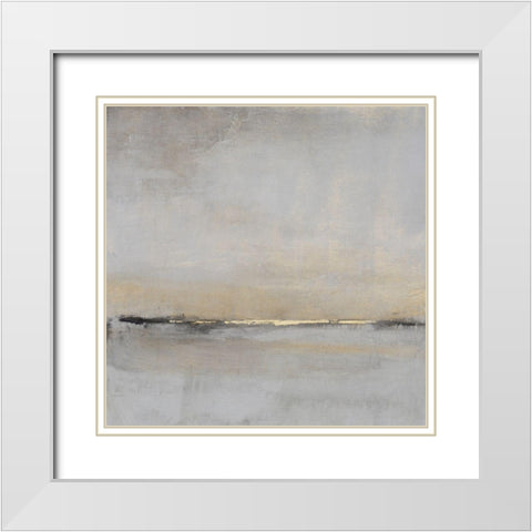 Horizontal Flow II White Modern Wood Framed Art Print with Double Matting by OToole, Tim
