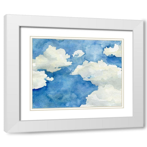 California Sky II White Modern Wood Framed Art Print with Double Matting by Caroline, Emma