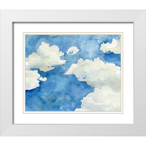 California Sky II White Modern Wood Framed Art Print with Double Matting by Caroline, Emma