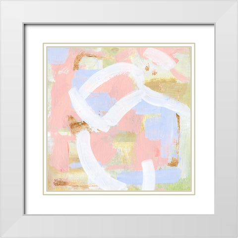 Champagne Blush I White Modern Wood Framed Art Print with Double Matting by Wang, Melissa