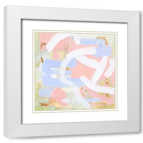 Champagne Blush II White Modern Wood Framed Art Print with Double Matting by Wang, Melissa