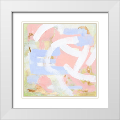 Champagne Blush II White Modern Wood Framed Art Print with Double Matting by Wang, Melissa