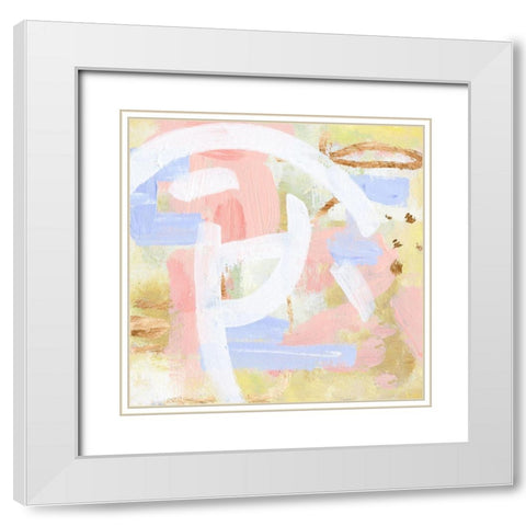 Champagne Blush III White Modern Wood Framed Art Print with Double Matting by Wang, Melissa