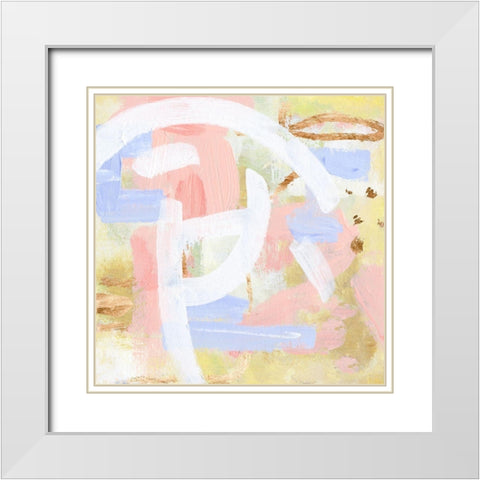 Champagne Blush III White Modern Wood Framed Art Print with Double Matting by Wang, Melissa