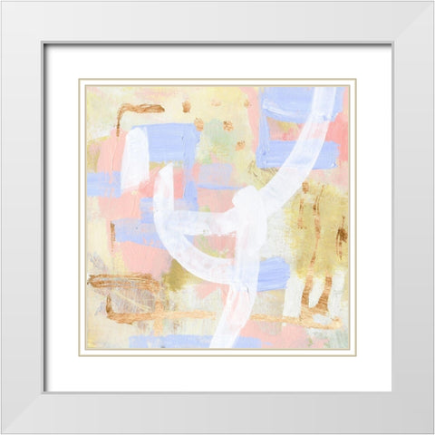 Champagne Blush IV White Modern Wood Framed Art Print with Double Matting by Wang, Melissa