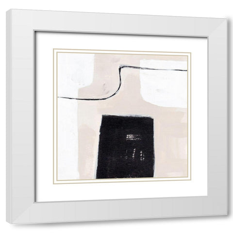 Beach Bricks IV White Modern Wood Framed Art Print with Double Matting by Wang, Melissa