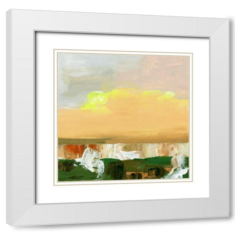 Wetland Sunrise I White Modern Wood Framed Art Print with Double Matting by Wang, Melissa