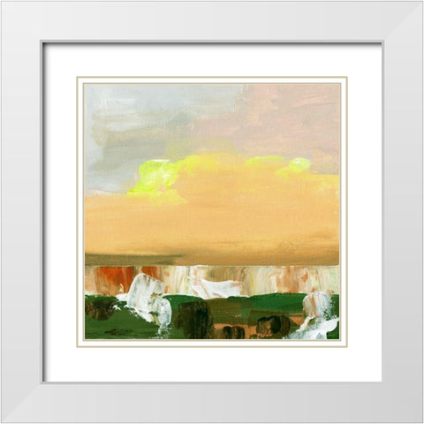 Wetland Sunrise I White Modern Wood Framed Art Print with Double Matting by Wang, Melissa