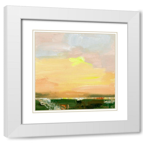 Wetland Sunrise II White Modern Wood Framed Art Print with Double Matting by Wang, Melissa