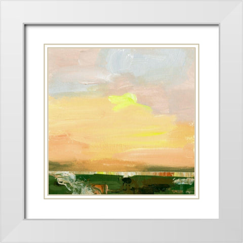 Wetland Sunrise II White Modern Wood Framed Art Print with Double Matting by Wang, Melissa