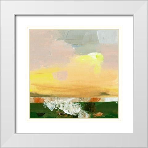 Wetland Sunrise III White Modern Wood Framed Art Print with Double Matting by Wang, Melissa