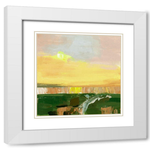 Wetland Sunrise IV White Modern Wood Framed Art Print with Double Matting by Wang, Melissa