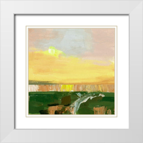 Wetland Sunrise IV White Modern Wood Framed Art Print with Double Matting by Wang, Melissa