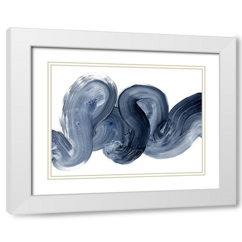 Offshore I White Modern Wood Framed Art Print with Double Matting by Barnes, Victoria