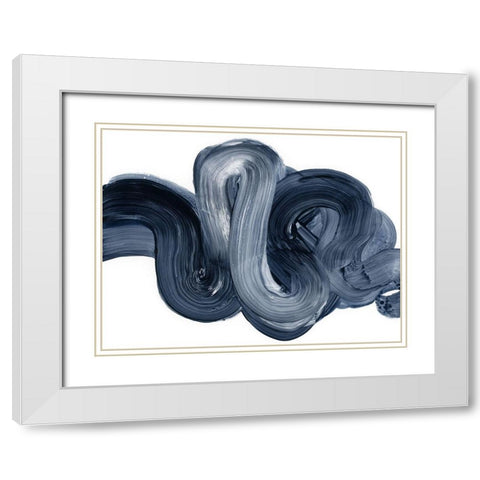 Offshore II White Modern Wood Framed Art Print with Double Matting by Barnes, Victoria