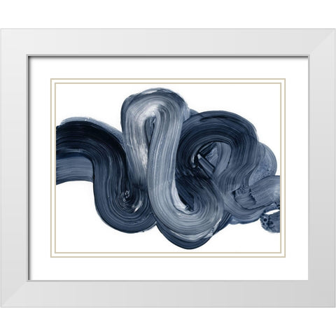 Offshore II White Modern Wood Framed Art Print with Double Matting by Barnes, Victoria