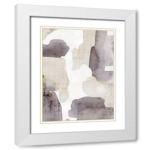 Tessera Wash II White Modern Wood Framed Art Print with Double Matting by Warren, Annie