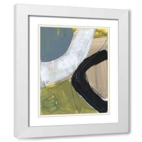 Intersecting Arcs I White Modern Wood Framed Art Print with Double Matting by Goldberger, Jennifer