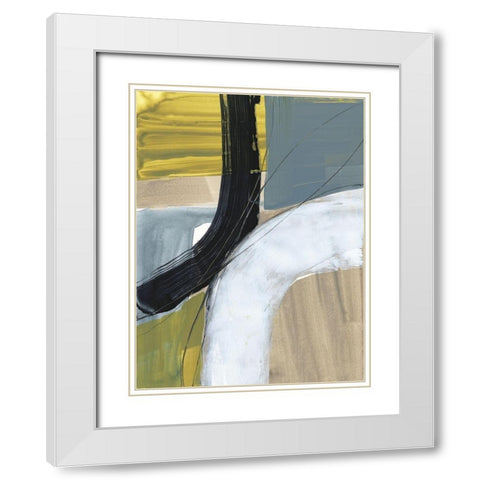 Intersecting Arcs II White Modern Wood Framed Art Print with Double Matting by Goldberger, Jennifer