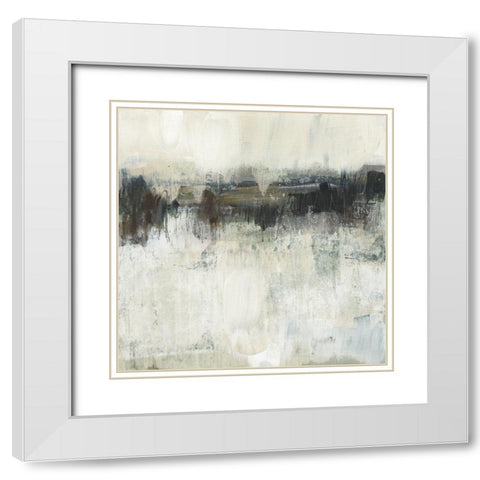 Neutral Horizon Line I White Modern Wood Framed Art Print with Double Matting by Goldberger, Jennifer