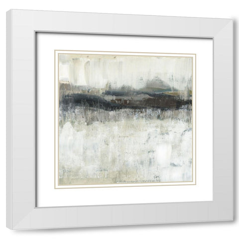 Neutral Horizon Line II White Modern Wood Framed Art Print with Double Matting by Goldberger, Jennifer