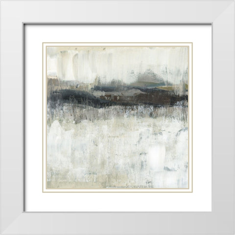 Neutral Horizon Line II White Modern Wood Framed Art Print with Double Matting by Goldberger, Jennifer