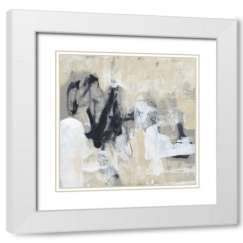 Neutral Exercise I White Modern Wood Framed Art Print with Double Matting by Goldberger, Jennifer