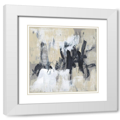 Neutral Exercise II White Modern Wood Framed Art Print with Double Matting by Goldberger, Jennifer