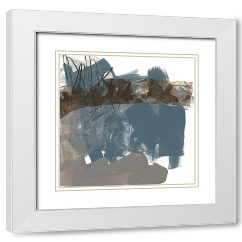 Neutral Arc II White Modern Wood Framed Art Print with Double Matting by Goldberger, Jennifer