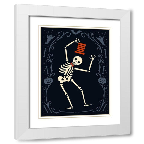 Skeleton Crew I White Modern Wood Framed Art Print with Double Matting by Barnes, Victoria