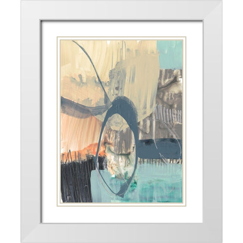 Sorbet Abstract I White Modern Wood Framed Art Print with Double Matting by Goldberger, Jennifer